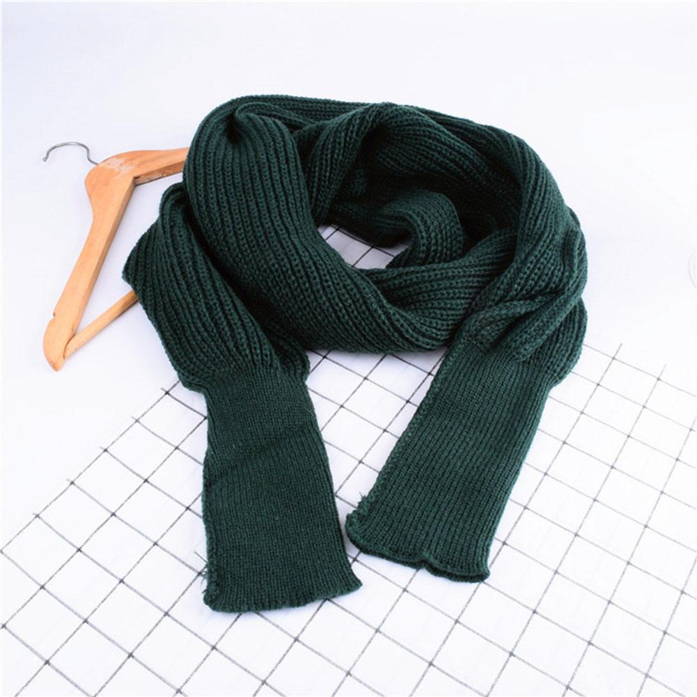 Autumn Winter Knitted Wool Scarf Korean Version Super Long Shawl With Sleeves Scarf For Men Women