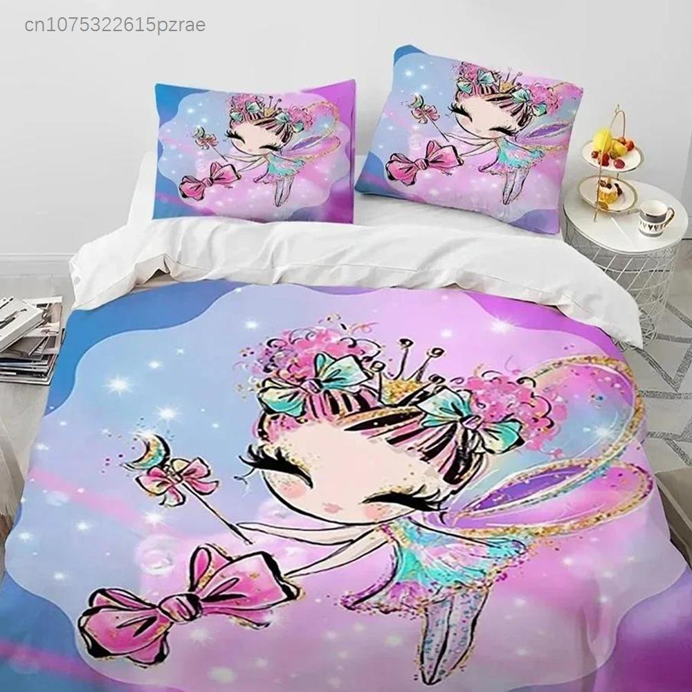 Cartoon Cute Ballet Girl Ballerina Bedding Set Bedroom Soft Modern Bedspreads Comefortable Duvet Cover Quilt Cover Pillowcase