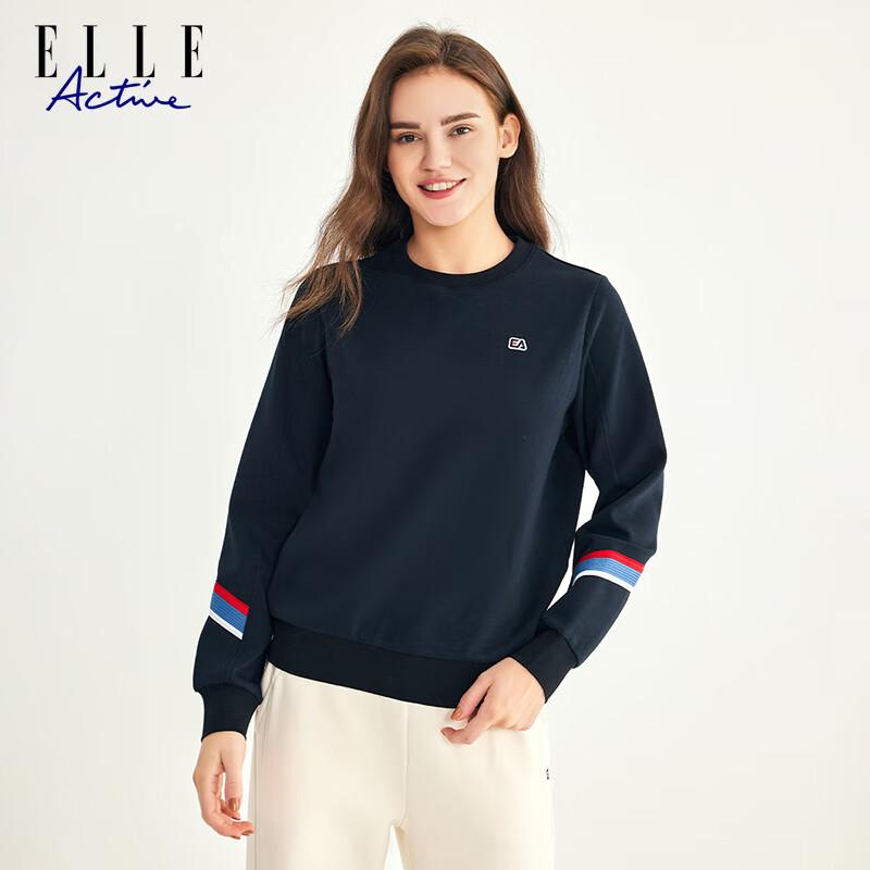 ELLE ACTIVE Women s Color Block Pullover Sweatshirt M