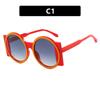 New Fashion Round Sunglasses for Women Men Unique Contrast Color Shades Y2K Eyewear Retro Gradient Sun Glasses UV400 Sunglasses