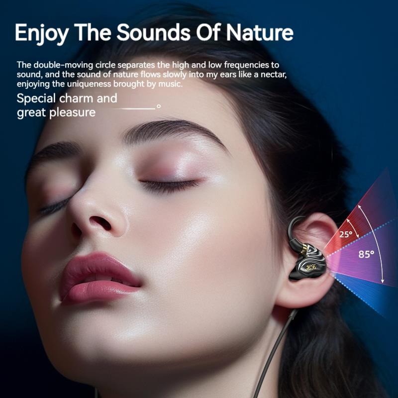 Quad Core 9D Surround Sound Gaming Earphones Type C&3.5mm Wired In-ear Earbuds Deep Bass Headphones Sports Headsets for Samsung