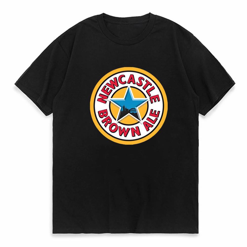 Newcastle Brown Ale Pop Art Klasické tričko móda ležérní Unisex Digitální potisk Trička kulatý výstřih krátký rukáv trička