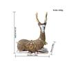 Reindeer Figurines Resin Deer Statues Nordic Miniature Deer Sculptures, Ornaments for Bedroom, Office Tabletop Cabinet Decor
