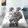 Luxury Furniture Bedding Set New Bedspread 3D Figure Print Family Bedroom Full Size Quilt Cover and Pillowcase Microfiber