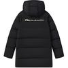 FILA Solid Color Mid-Length Letter Logo Hooded Down Jacket Men Outerwear Black F51M249904F-BK