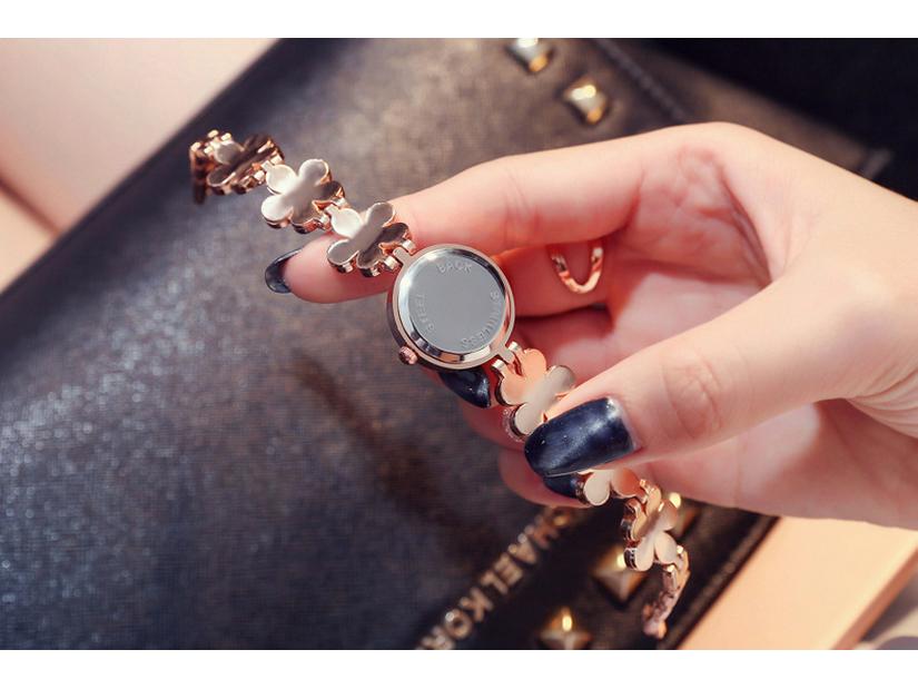 Gänseblümchen Quarz Damenmodeuhr mit Armband