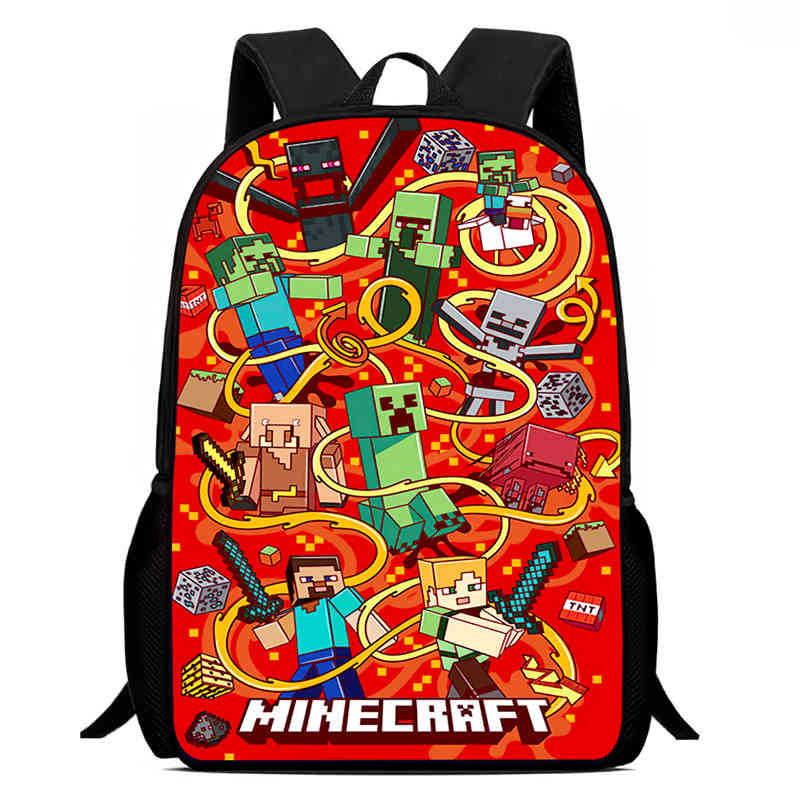 Minecraft Printed Backpack Children'S Elementary School Bag