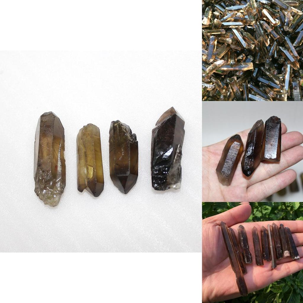 Natural Lemurian Rough Smoky Quartz Crystal Point For Healing Spiritual Growth Home Decor