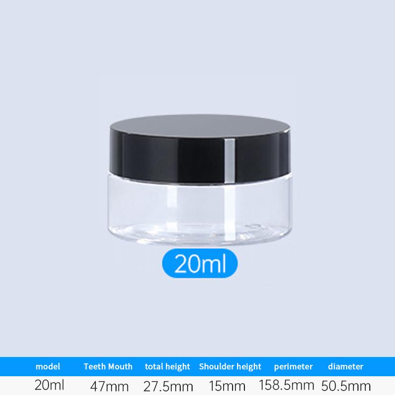 5 Pcs Travel Face Cream Jar Empty Plastic Cosmetic Makeup Bottle 20Ml 30Ml 50Ml Transparent Storage Container Refillable Bottles
