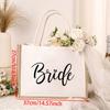 Bride Canvas Tote Bag Bridesmaid Proposal Bag Wedding Bachelorette Party Decor Bridal Shower Beach Party Honeymoon Trip Gift