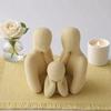 Decoración Versátil para el Hogar Figuras Impresas en 3D Familia de 3, Adornos Creativos para Decoración, Figuras Humanoides Abstractas Compactas Estilo Nórdico Padres