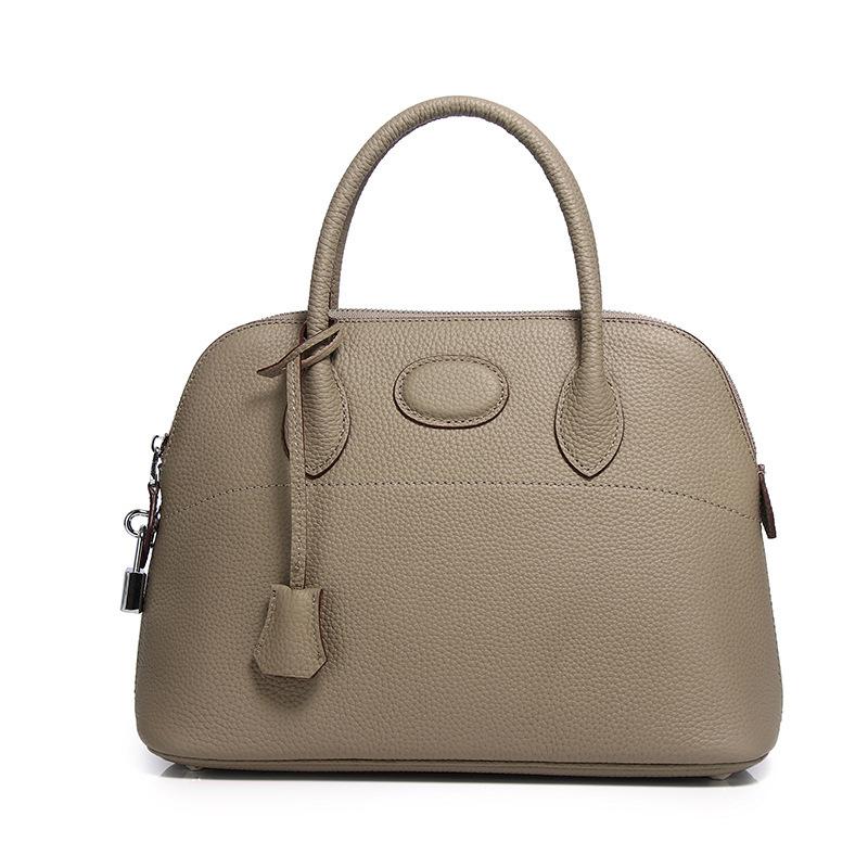 Bag Women's First Layer Cowhide Leather Women's Shell Bag Shoulder Bag Messenger Bag One Piece Delivery Fashionable and Versatile New Models
