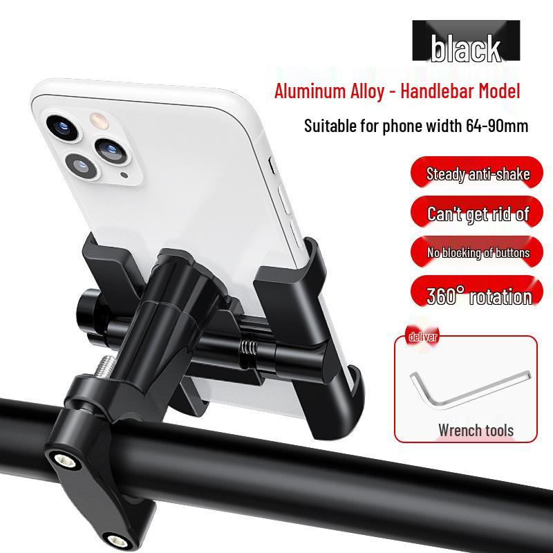 Aluminum Alloy Phone Holder for Bikes and Motorcycles - Suitable for GPS and Navigation
