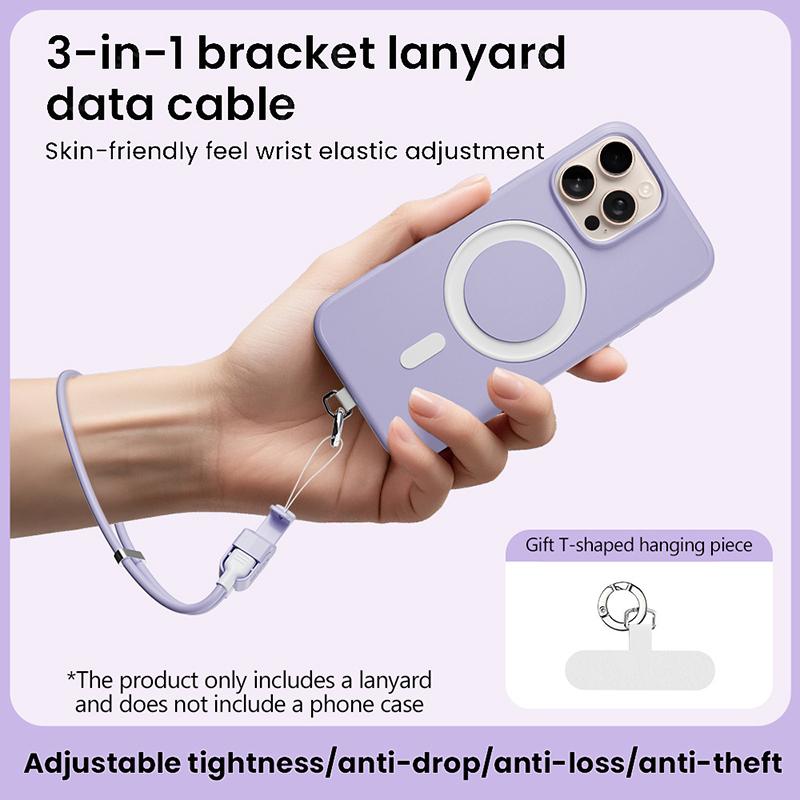 

Usb 3в1 кабель для быстрой зарядки многофункциональный C-C мобильный телефон ремешок кронштейн телефоны ремешки шнур передачи данных 30cm фиолетовый