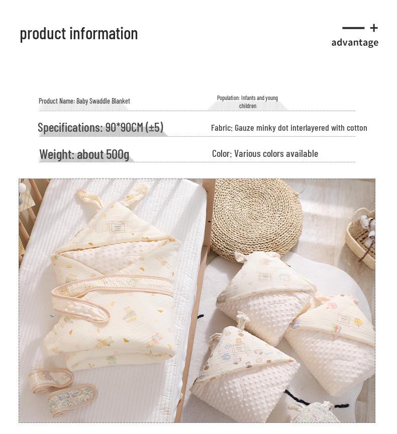 Infant Fleece DouDou Swaddle: Thickened, Warm Baby Wrap for Autumn/Winter