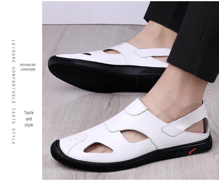 Men's Summer Breathable Cowhide Slip-On Shoes