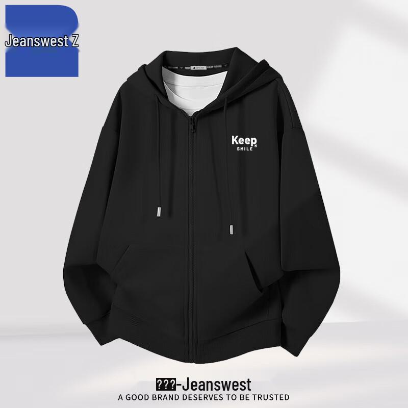 

Jeanswest Unisex American High Street Letter Print Hooded Cardigan 2XL