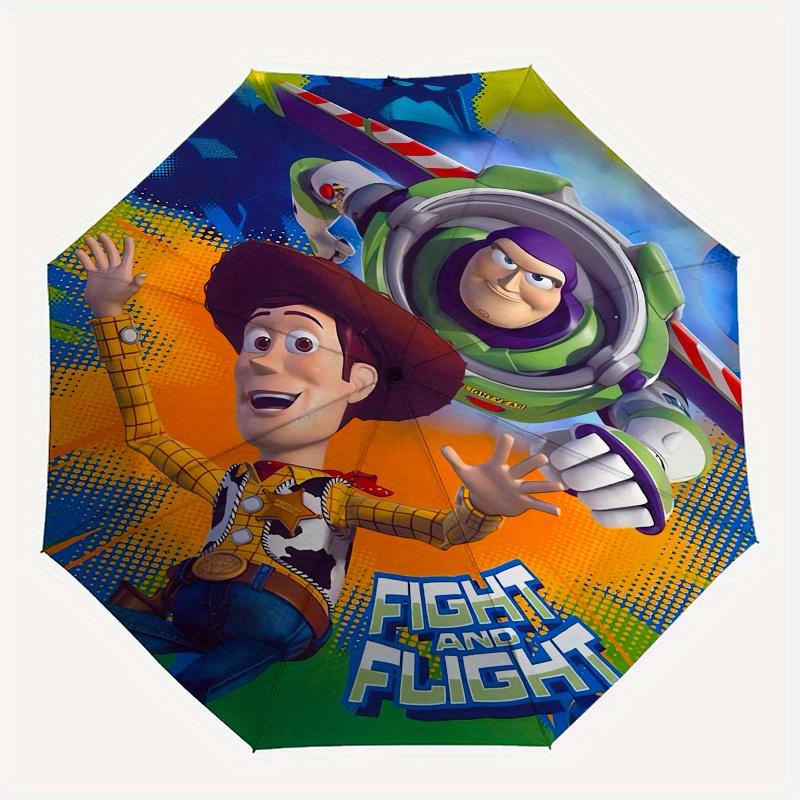 Woody,Buzz Lightyear Automatic Umbrella   Tri fold Portable Umbrella, Best Holiday Gift for Men and Women, Durable Iron Frame, Playful Desig