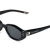 Gentle Monster Occhiali da sole Cat Eye con lettere Occhiali da sole unisex Nero DADA-01