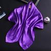 90cm Solid Colors Neckerchief Hijab Scarf For Women Soft Satin Headband Hair Scarves Female Square Shawls Head Scarfs For Ladies