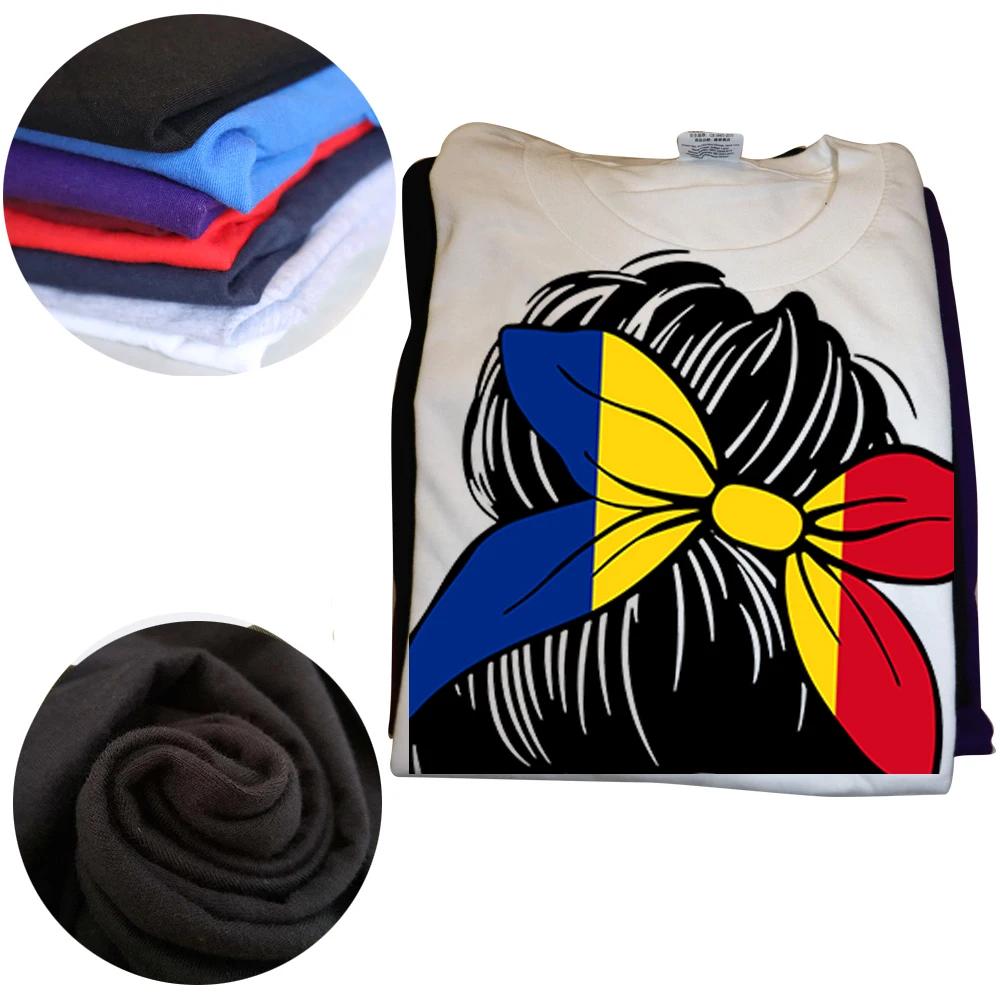 Romania Romanian Girl Woman Flag T Shirts Summer Graphic Cotton Streetwear Short Sleeve Birthday Gifts T-shirt Mens Clothing