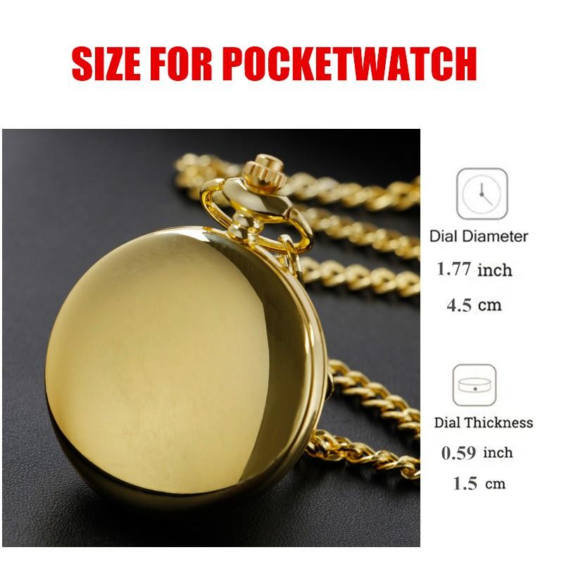 Classic Vintage Golden-Tone Quartz Pocket Watch with Arabic Numerals & Adjustable Chain - Round Men's Fashion Accessory