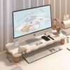 Curved Edge Desktop Monitor Stand and Storage Shelf