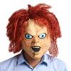 Ghost Doll Reincarnation Movie Prop Chucky Doll Latex Mask Halloween Party Super Scary Zombie Mask