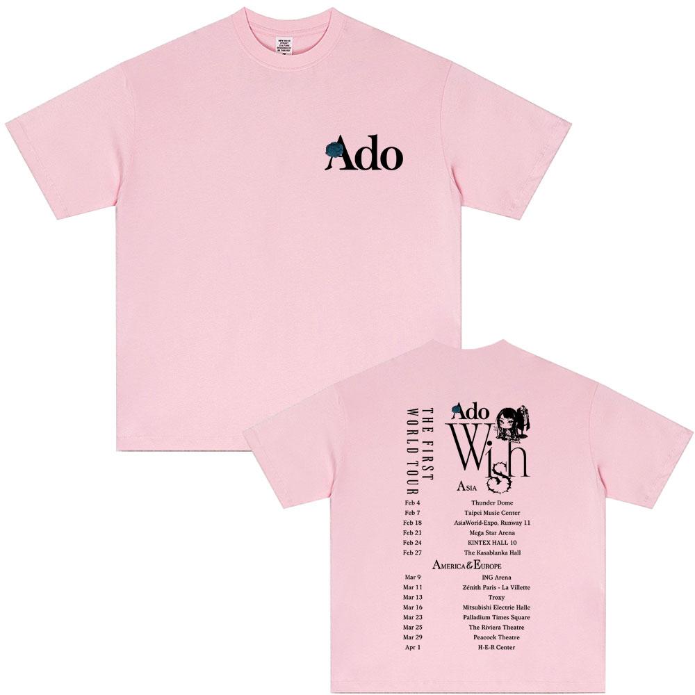 Hot Sale Ado World Tour 2025 Hibana Tshirt Unisex Women Fashion Oversized T Shirts Unisexs Casual Cotton Vintage Short Sleeve Tshirt