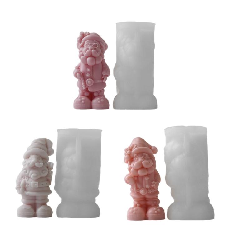 Einfach zu entformende Kerzenform Nikolaus-förmige Aromatherapie-Form Handgemachte Seifenform Gips Feiertagsdekoration Zubehör