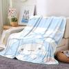 1pc Clouds Bunny Blanket Lightweight Flannel Throw for Sofa Bed Travel Camping Livingroom Office Couch Chair