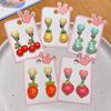 Cartoon Fruit Clip-On Earrings for Kids - No Pain or Piercing, Cute and Safe Jewelry for Little Girls