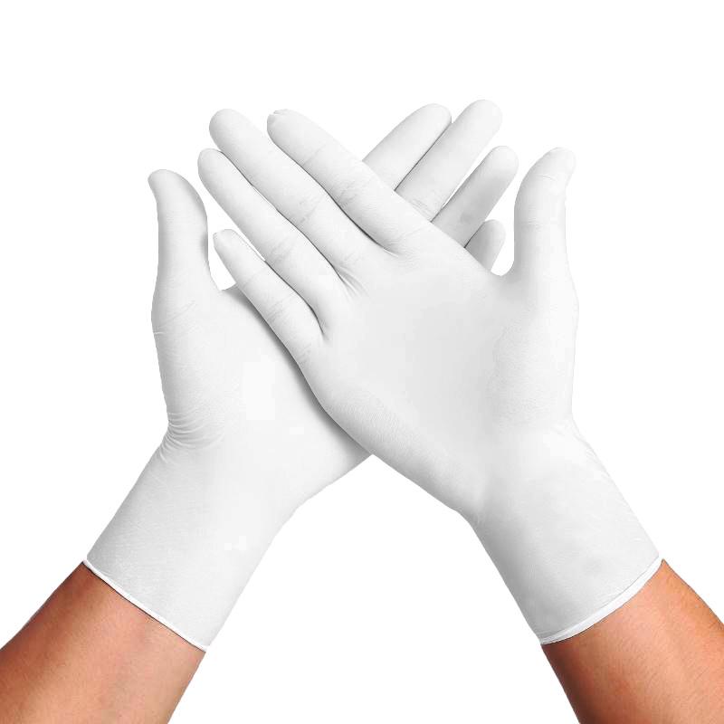 High Elastic Food Grade White Nitrile Gloves: Disposable, Waterproof for Kitchen, Cooking, and Baking