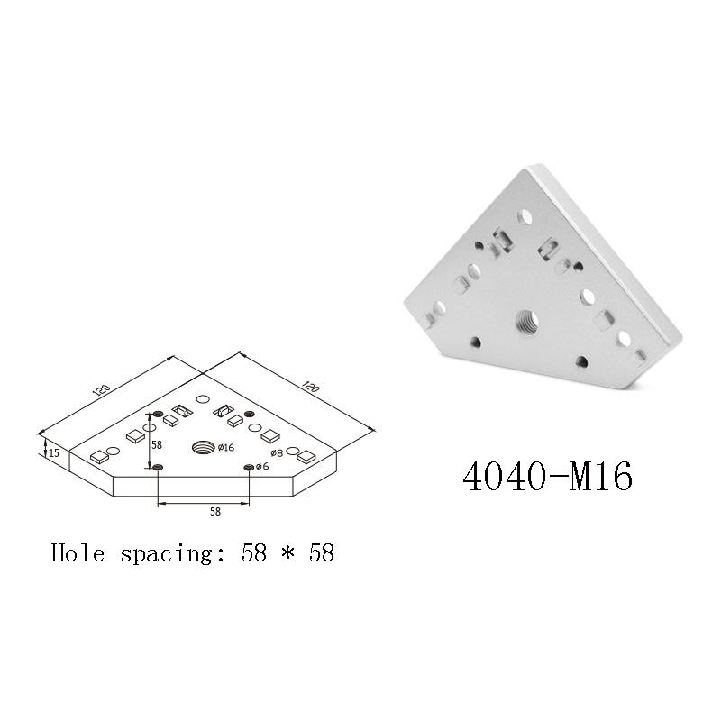 Aluminum Profile Triangular End Face Connecting Plate  30 4040 Profile Anchor Connector  Industrial Aluminum Profile Accessories