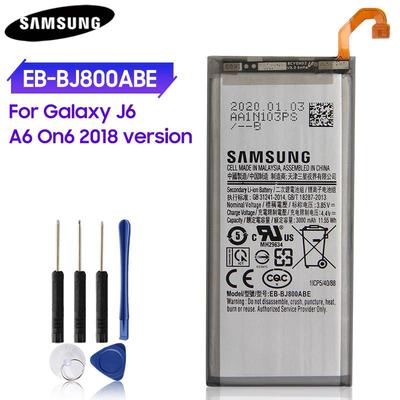 Originální náhradní baterie EB-BJ800ABE pro Samsung Galaxy J6 A6 On6 verze 2018 SM-A600F J600 3000mAh