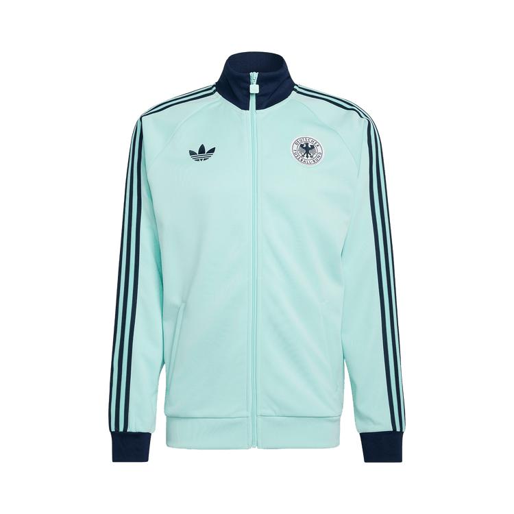 

Adidas Германия Originals Спортивная кофта Полу-Флэш Аква Мужская Верхняя одежда Синий JZ9340 XXL