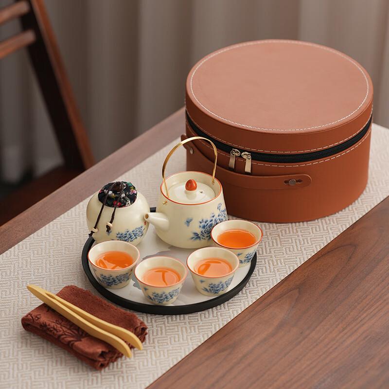 Ru Kiln Tianxiang Peony Tea Set