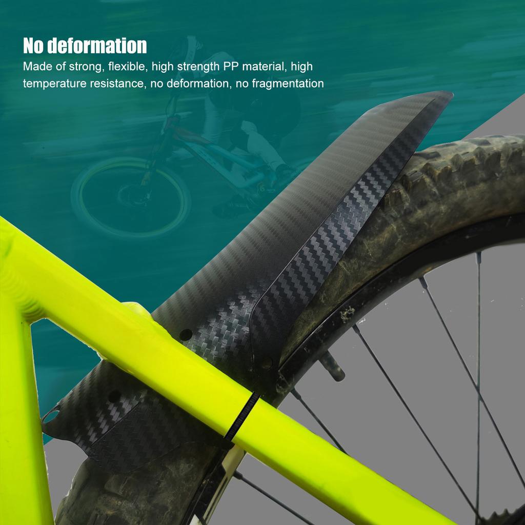 2 PCS Bike Fenders Mountain Road Bike Mudguards Front Rear Universal Bike Accessories Carbon Fiber