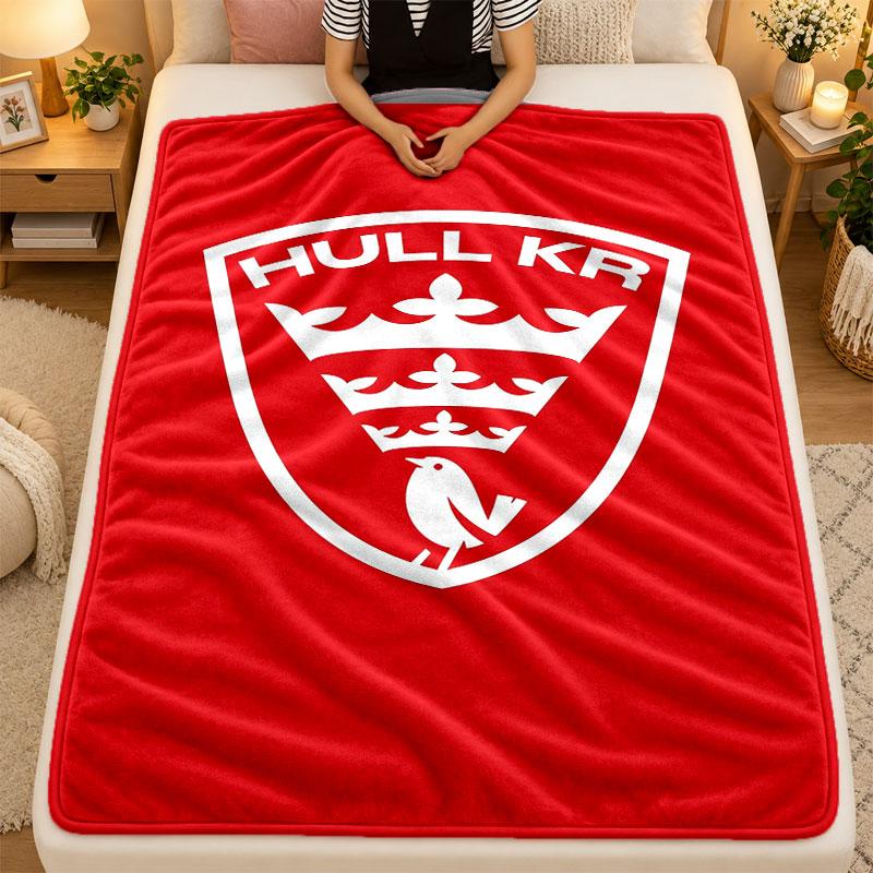 Flannel BlanketHull KR Warm Soft Throw Blanket for Indoor Sofa Bed Living Room Use