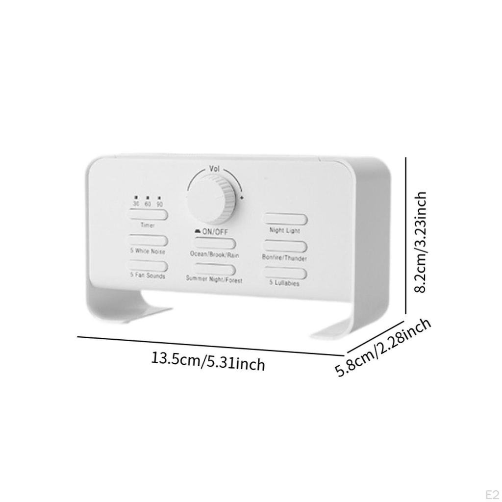 Weißes Rauschen Maschine Sound Tragbar USB-Aufladung Kompakt 3 Timer mit Nachtlicht für Reisen