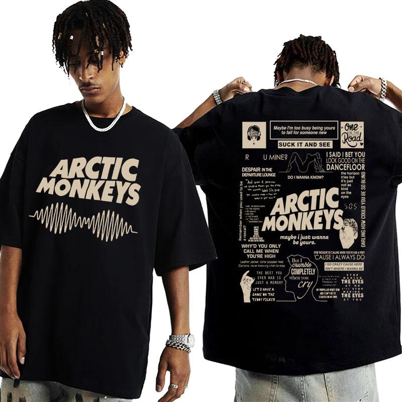 Vintage Favourite Worst Nightmare T-Shirt Arctic Monkeys 505 Songtext Print T-Shirt für Männer Frauen Hip Hop Punk Oversized T-Shirt