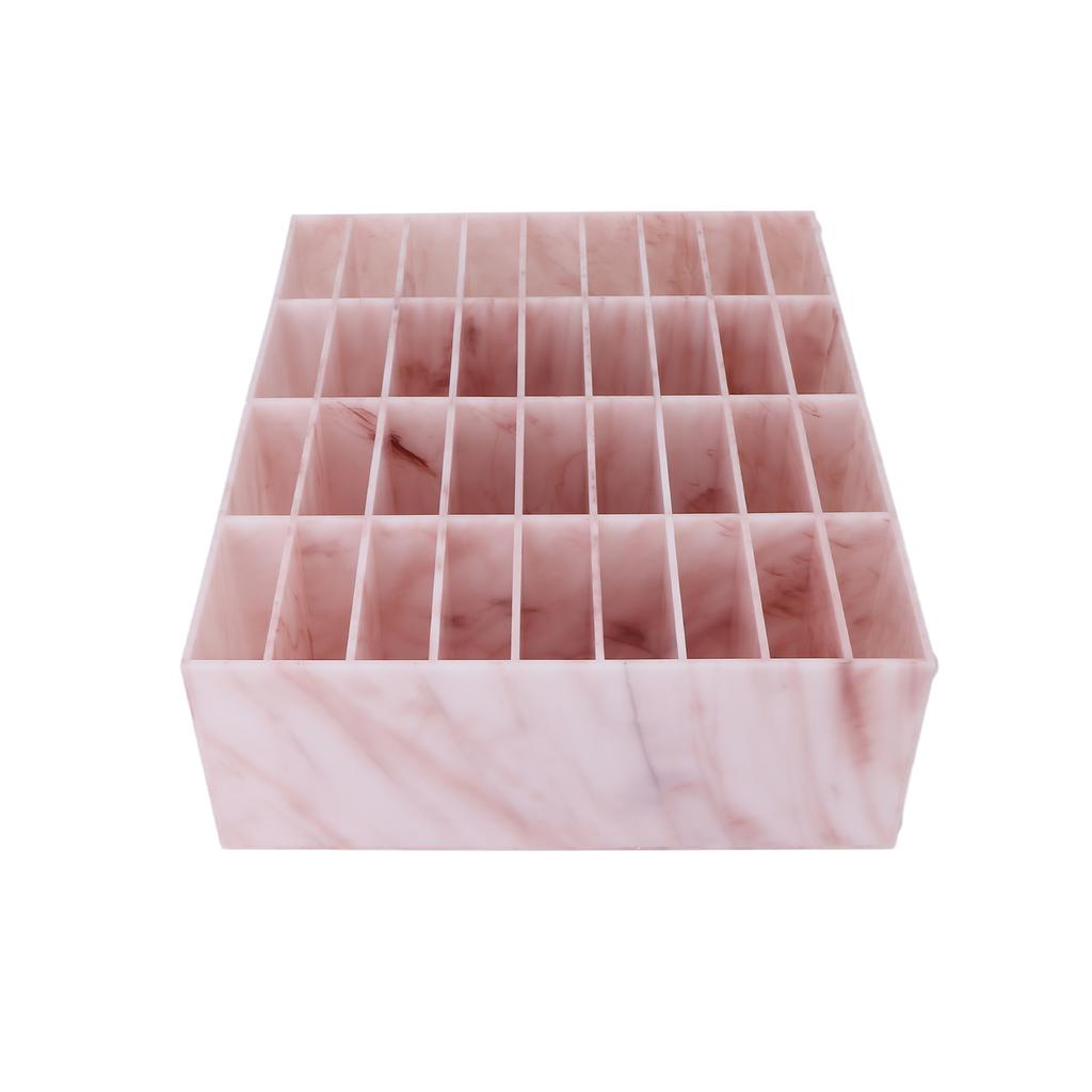 Kosmetik-Organizer-Schrank, 36 Fächer, waschbarer Acryl-Make-up-Aufbewahrungskoffer für falsche Wimpern, Rosa