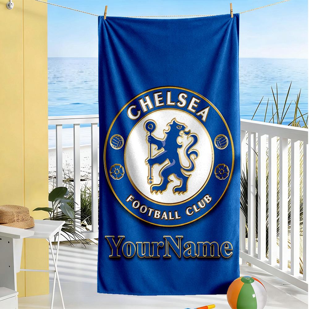 Chelsea Personalisierbares Strandtuch Super Weich & Saugfähig Geeignet für Sport Reisen Schwimmen Yoga Badezimmer Strand Und Pool