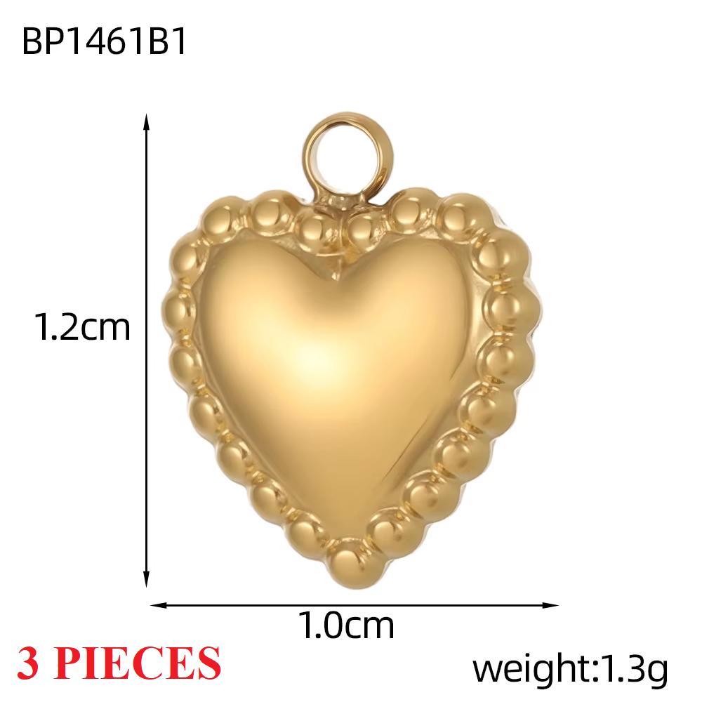 3PCS/LOT CARLIDANA Gold Plated Stainless Steel Charms Bow Knot Star Cross Butterfly Rose Heart Pendants DIY Jewelry