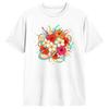 Unisex Hawaiian Summer Floral Hibiscus Plumeria Bouquet Comt Colors Adult Heavyweight T Shirt Clothes Short Sleeve Crewneck Tees