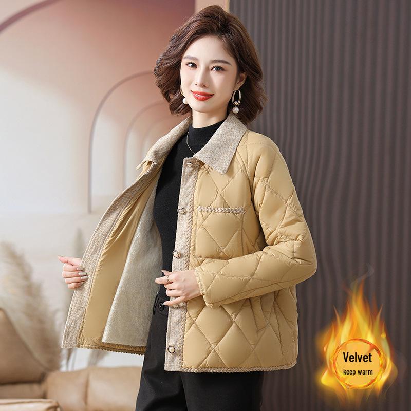 Mid-Aged Women's Short Cotton-Padded Jacket - New Autumn/Winter Style