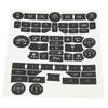 Car Interior Button Repair Decal Set Door Lock Button Decals Stickers Replacement for SAAB 3rd Gen