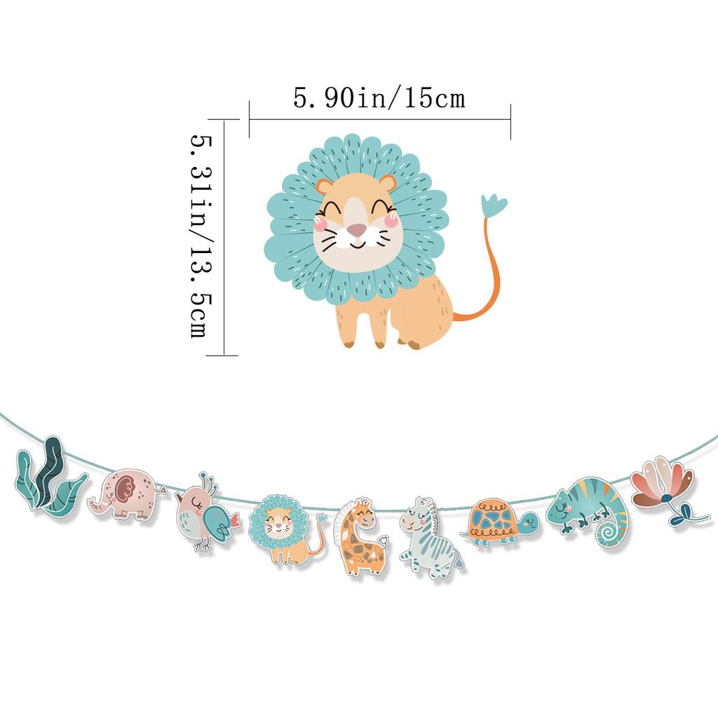 Kindergeburtstagsparty Dekoration Mori Blätter Happy Birthday Buchstaben La Flag Smiley Sonnenblume Gänseblümchen La Blume