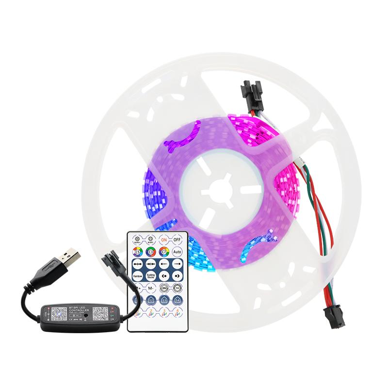 Bande lumineuse LED Rgb basse tension Ws2812b, eau respirante pour cheval en cours d'exécution, couleur de rêve, bande lumineuse USB 5V