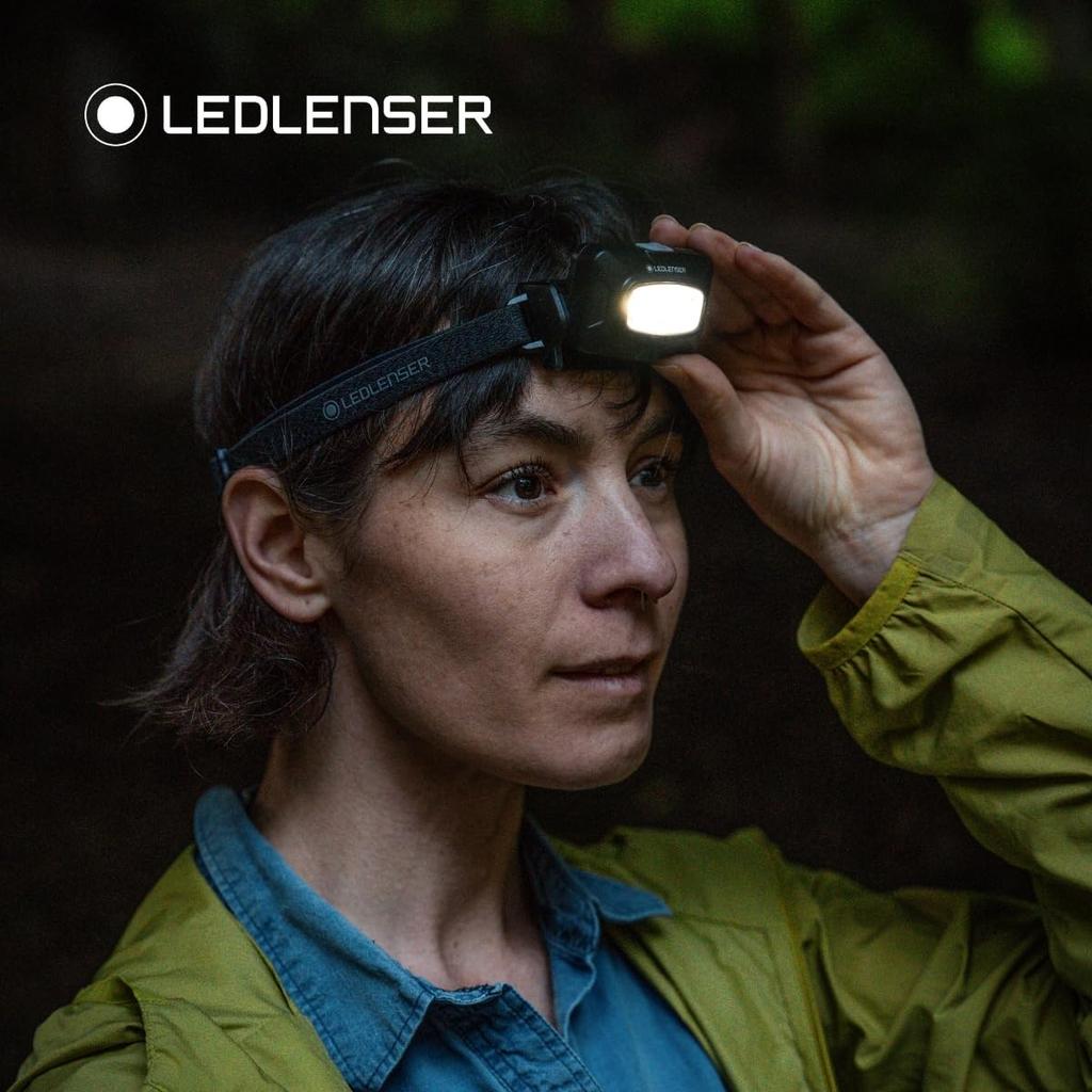 Ledlenser HF4R Core Blue Rechargeable LED Max 500lm IP68 Compact and Lightweight Red Sublight for Outdoor and Work Headlamp, Brightness, Waterproof,